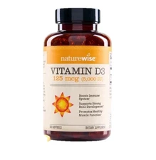 Vitamin D3 5000iu 125 mcg 1 Year Supply for Immune  Healthy Muscle Function