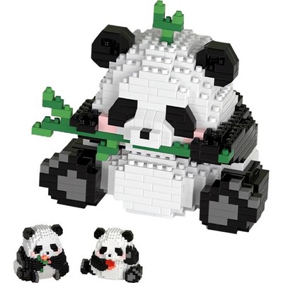 Panda Mini Bausteine Set - 720 Stücke - 3-in-1 - Tiere Figuren
