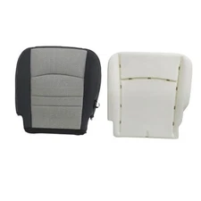  Gray Driver Side Bottom and Foam Cushion Replacement Seat Cover Compatible 