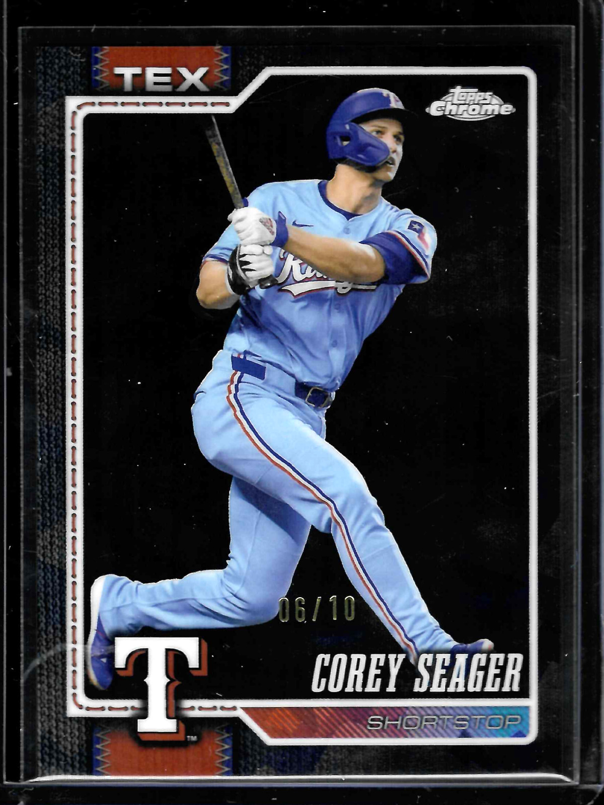 2026 Topps Chrome - Corey Seager Black 6/10 #28
