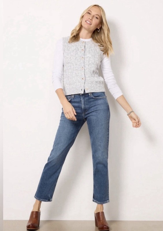 AGOLDE Kye Mid-Rise Straight crop Size 26