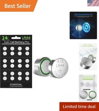 24 Count AG13 Alkaline Button Cell Batteries 1.5V - Power Solution