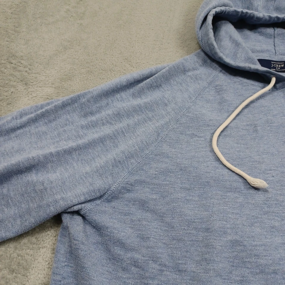 Suéter J Crew Para Hombres Grande Azul Sudadera con Capucha Pullover Informal Algodón Preppy Foto 2 de 4
