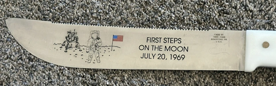 Cuchillo Case 1989 APOLLO 11 Primeros Pasos en la Luna Cuchillo Astronauta + Placa ESPACIO Foto 4 de 4