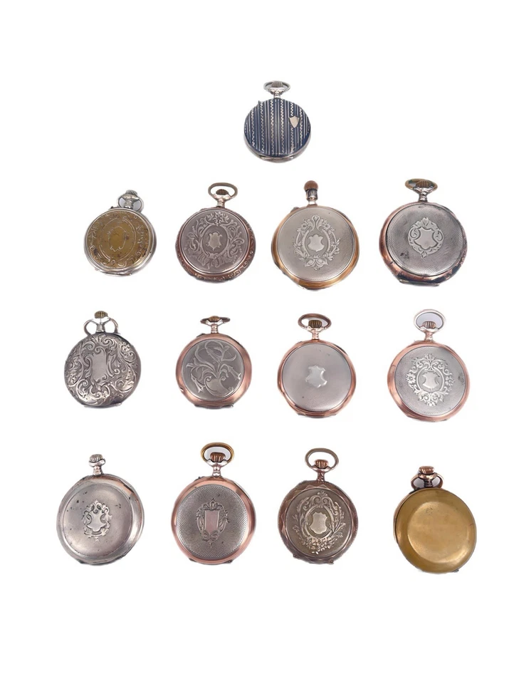 Konvolut Damen Taschenuhr 800er Silber 13 stück teildefekt - Bild 2 von 3