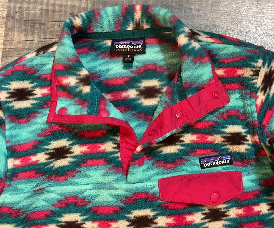 Женский флисовый пуловер Patagonia Synchilla Snap T Southwestern Aztec размер Small - Изображение 2 из 3