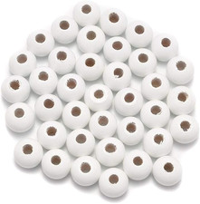 Wood Spacer Loose Wooden Craft Beads Big Hole Beads Assorted for Necklace Bracel