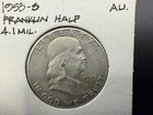 1953 S FRANKLIN HALF DOLLAR 90% SILVER SAN FRANCISCO .50¢ UNITED STATES AMERICA