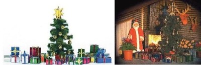 Weihnachts-Geschenkset Busch 1140 H0/OO Spur Deko-Unbausatz