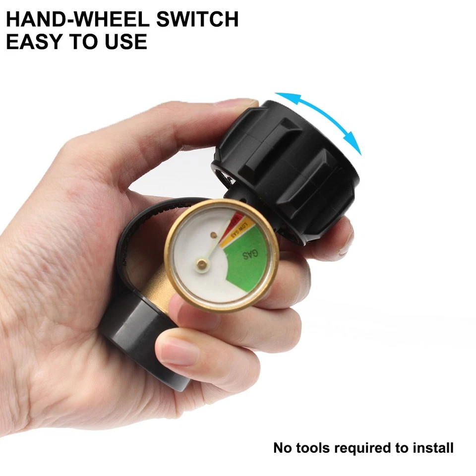 1-2PCS Brass Adapter Gauge for Propane Tank RV Grill Gas Level Meter Indicator - Image 4 of 4