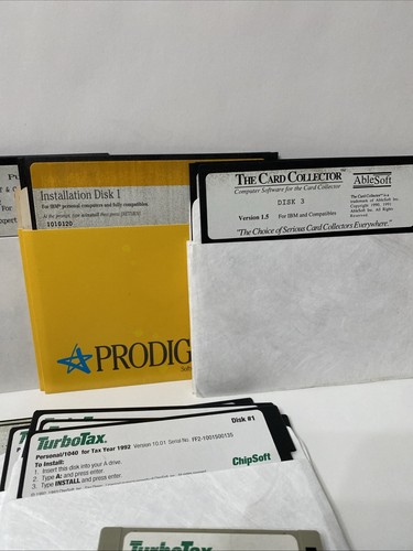 Vintage Computer Software And Manuals Floppy Prodigy Turbo Tax BASF Media Demos - Afbeelding 11 van 15