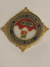 Civil Service Bowling Assoc. - Swindon - Gold metal badge