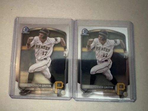 2025 Bowman Chrome Prospects Konnor Griffin #BCP-86 2 Card Lot RCs