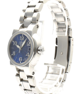 ORIS TT1 7524 Automatic 100M Blue Dial 17J Date 29mm Women's Watch From Japan