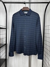 Yves Saint Laurent vintage blue checkered long sleeve shirt