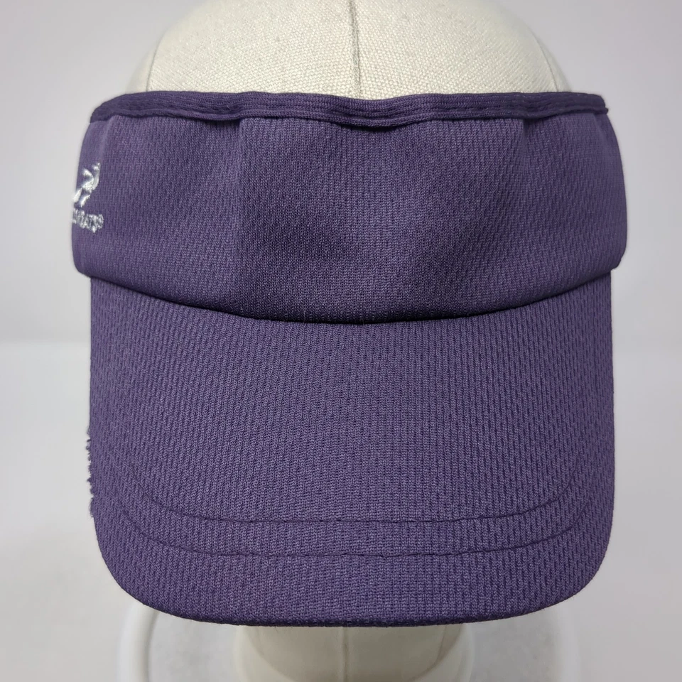 Headsweats Fitted Visor Hat Purple One Size Solid Stretch Outdoor - Image 2 of 4