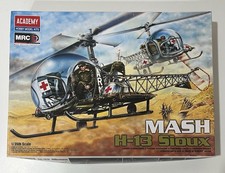 Academy MRC M.A.S.H. 47D H-13 Sioux 1:35 Helicopter Model Kit Sealed Parts