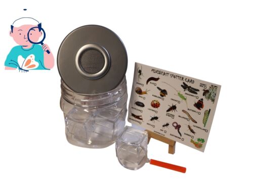 Bug Viewer Pack of 5 5 Plastic Magnifying Glasses s 5 Spotter Cards 