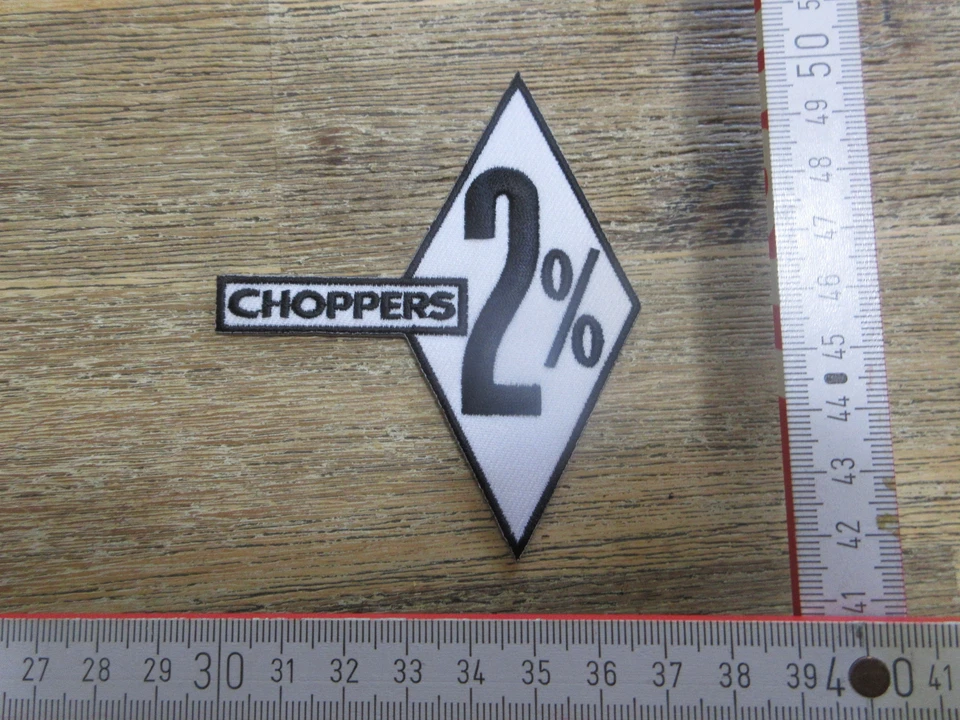 FERROMIL Patch 2% Choppers Raute Slogan Biker Bobber Chopper Lederjacke Weste Jacket
