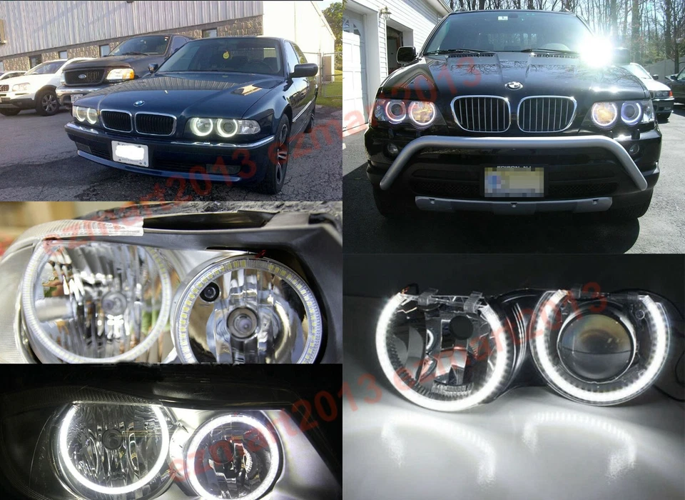 Anillos halo LED para BMW X1 E84 2010-2014 faro halógeno SMD lámpara ojo de ángel DRL Foto 3 de 4