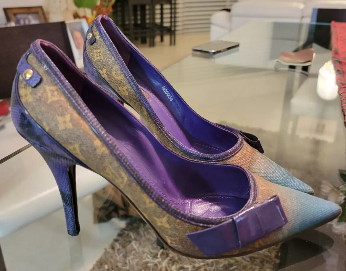 louis vuitton shoes purple