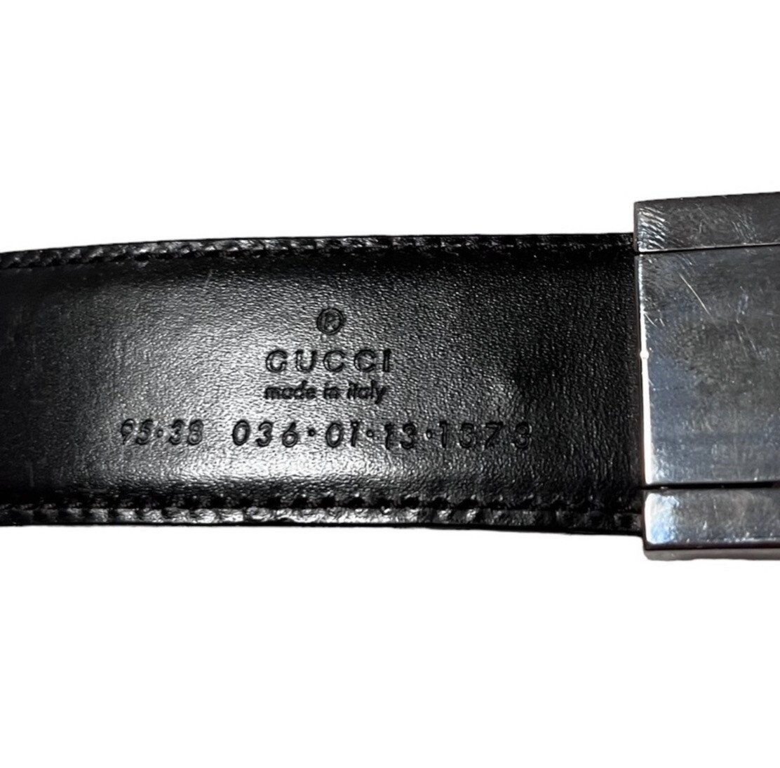 Vintage Gucci Belt Black Leather with Silver G Buckle Size Vintage Gucci Belt Black Leather with Silver G Buckle Size