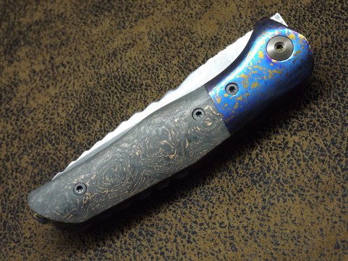 Cuchillo de bolsillo exclusivo ASSASSIN KNIVES cuchillo plegable Balbach INOX damasco 62-HRC - Imagen 9 de 10
