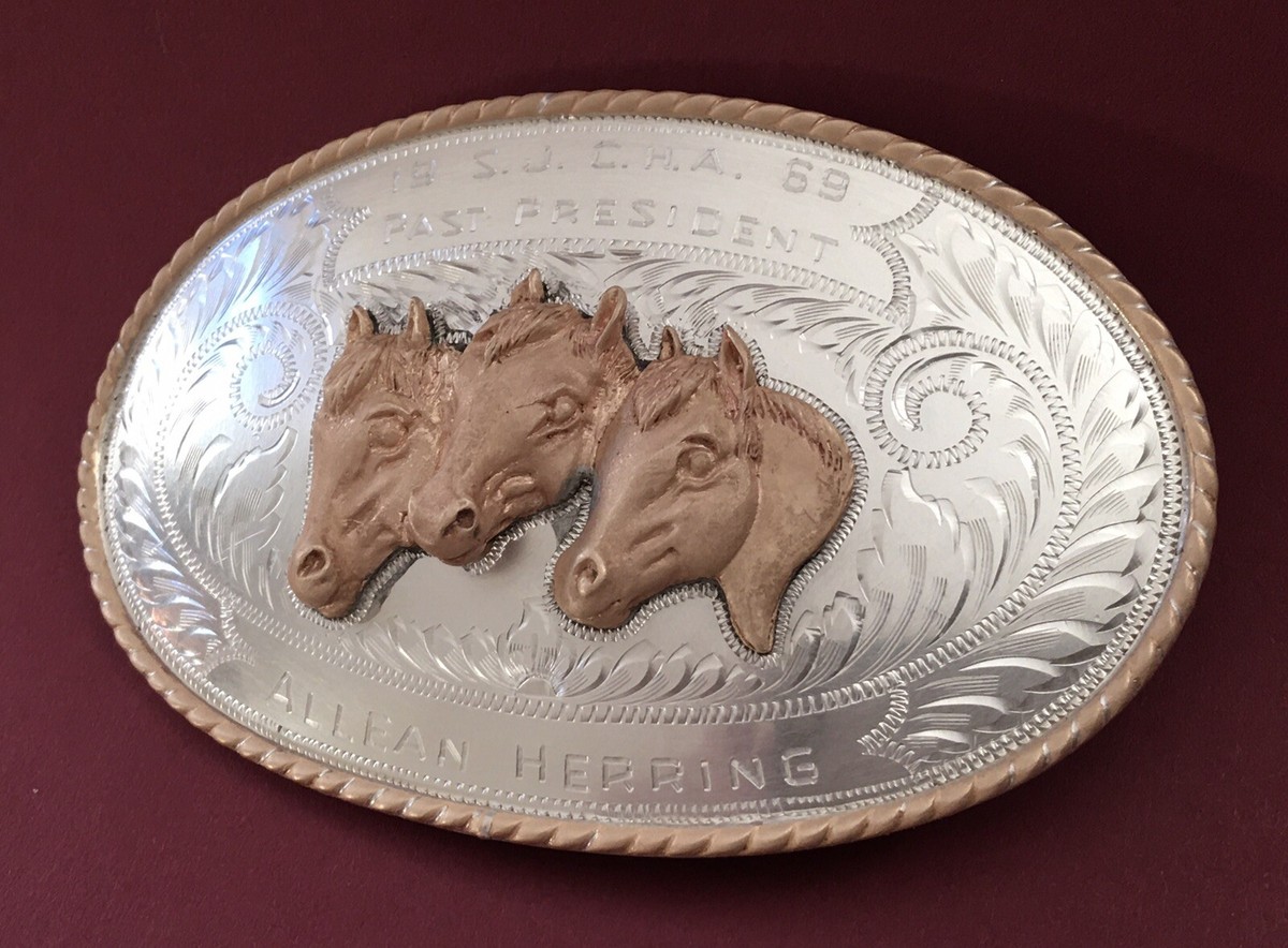 VTG Old West Sterling Silver Irvine Jachens 1969 SJCHA President's