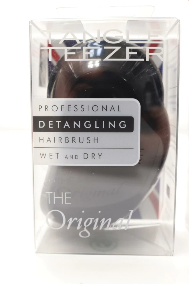 Lote de 2 unidades Tangle Teezer The Original Cepillo de pelo seco húmedo desenredante negro Foto 2 de 4