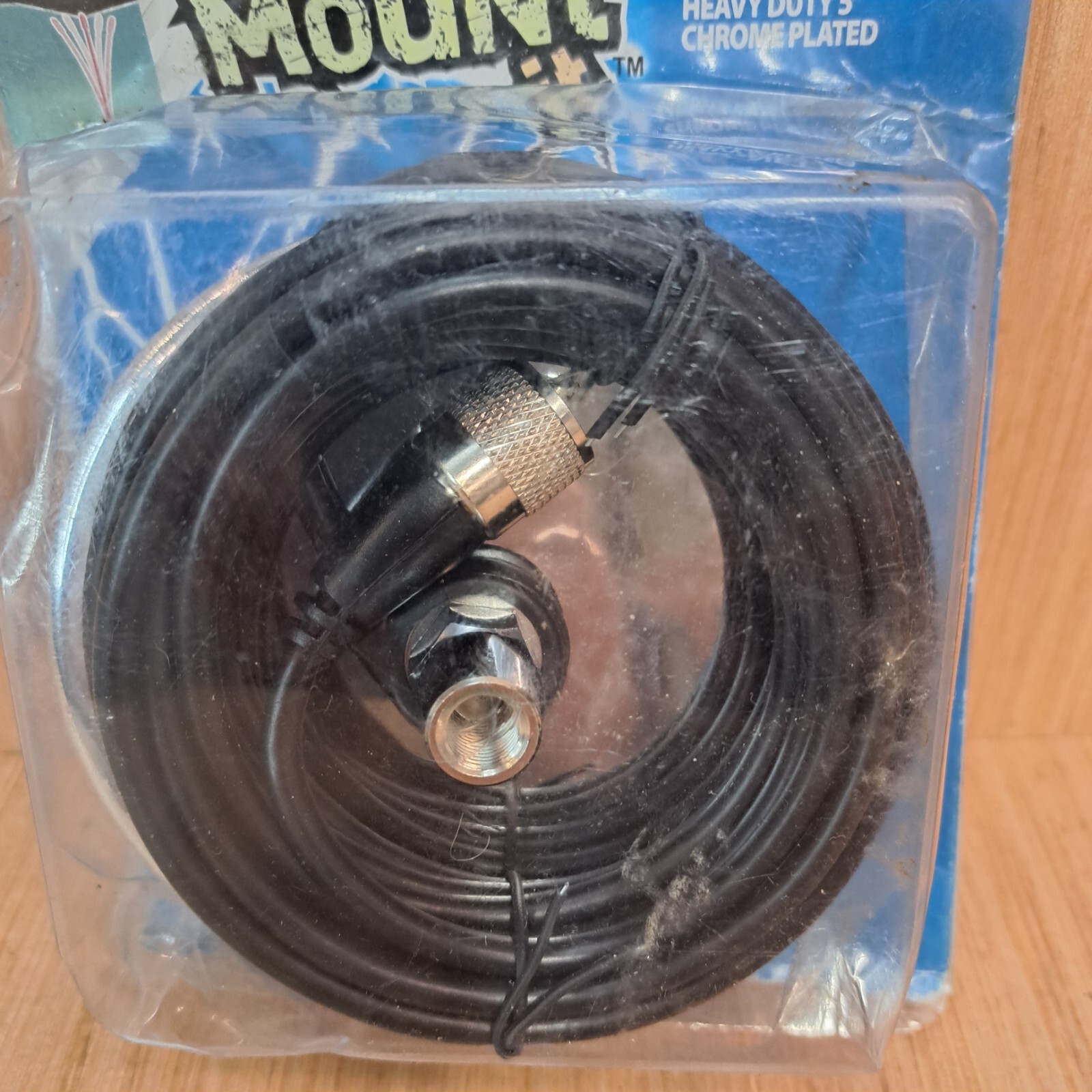 CB Mount Heavy Duty 5" Chrome Plated with 18' RG58 Low Loss