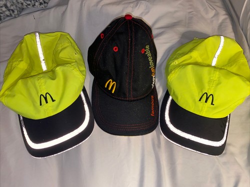 Neon Mcdonalds Employee Hat 5 Panel Cap 