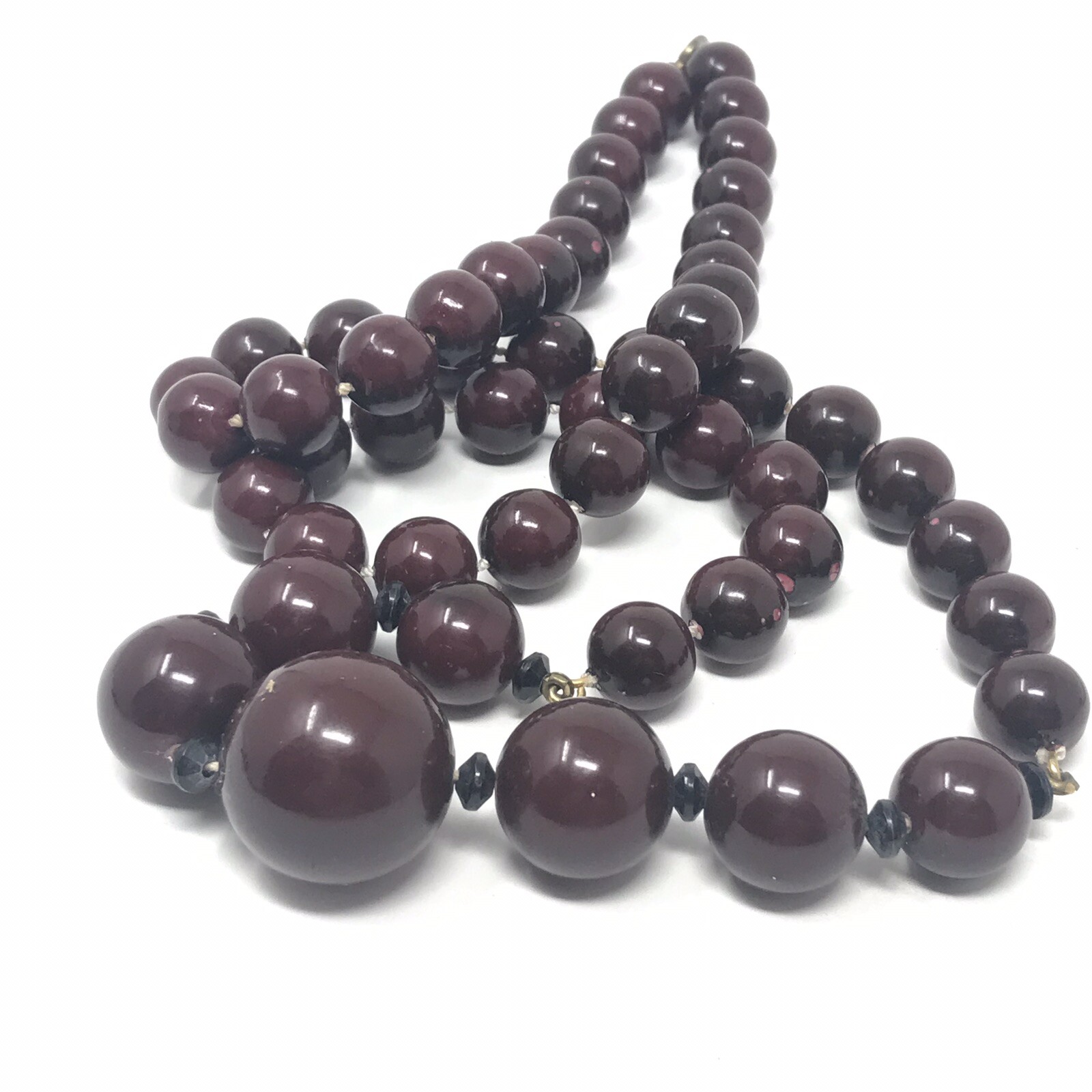 Vintage Necklace Dark Cherry Plastic Costume Jewelry eBay