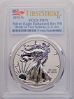 2019-W $1 American Silver Eagle Enh Rev PR70 First Strike Pride of Two Nations