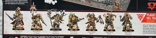 40k Death Guard Kill Team Plague Marines (x7) Neu aus altem Lagerbestand + Referenzblatt kostenloser Versand