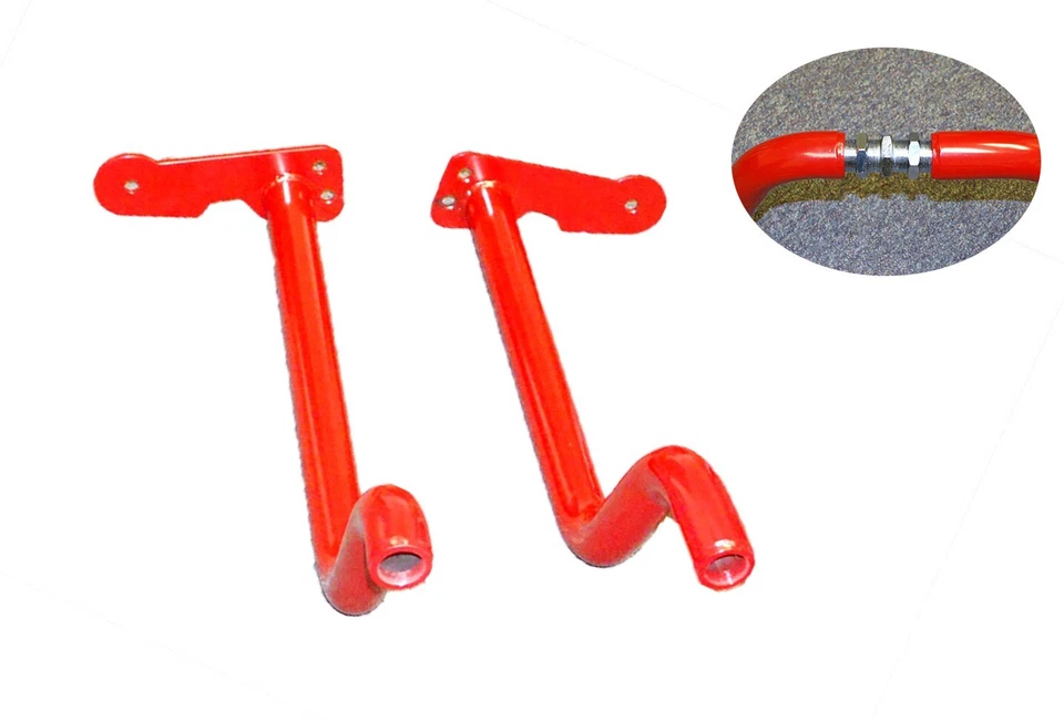 Estabilizador interior ajustable universal ROJO barra de piso chasis soporte Foto 2 de 4