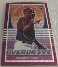 2021 Chronicles Overdrive Baseball Keibert Ruiz Dodgers Purple Velocity Rookie