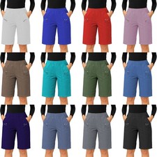 Women's Cherry Berry Capri Shorts Elasticated Waist Stretchy Summer Casual Pants