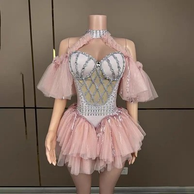 Pink Princess Birthday Short Party Dresses Models Dance Dresses Sheath Sequin