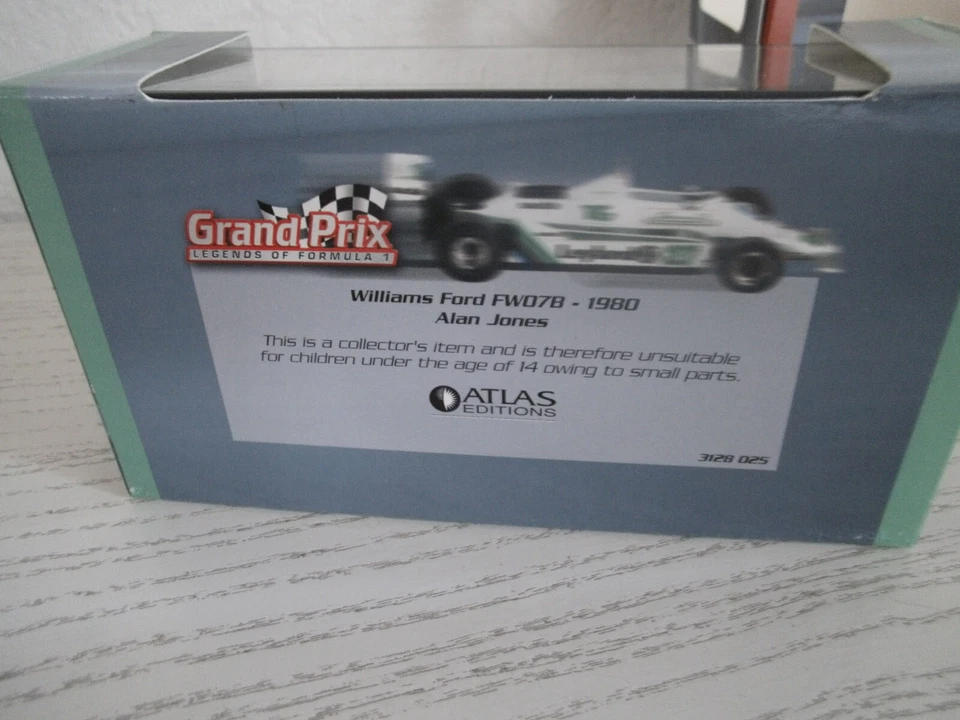 Williams Ford FW07B 1980 Alan Jones Atlas Editions 1:43 Modellauto F1 Grand Prix - Bild 3 von 4