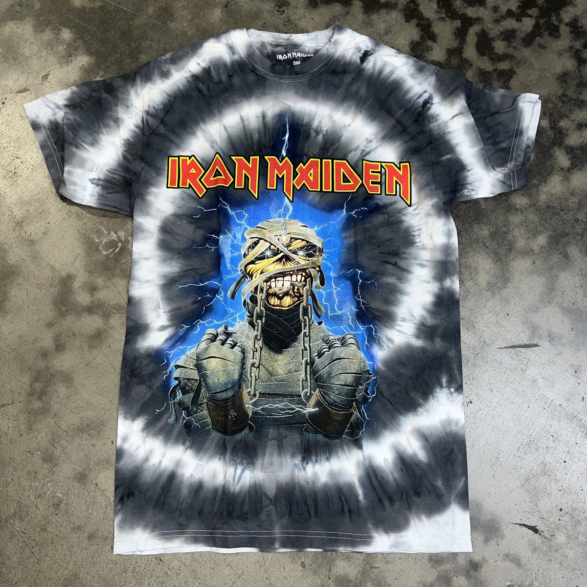 Iron Maiden T Shirt Powerslave World Slavery Tour Official Mens Black Size M