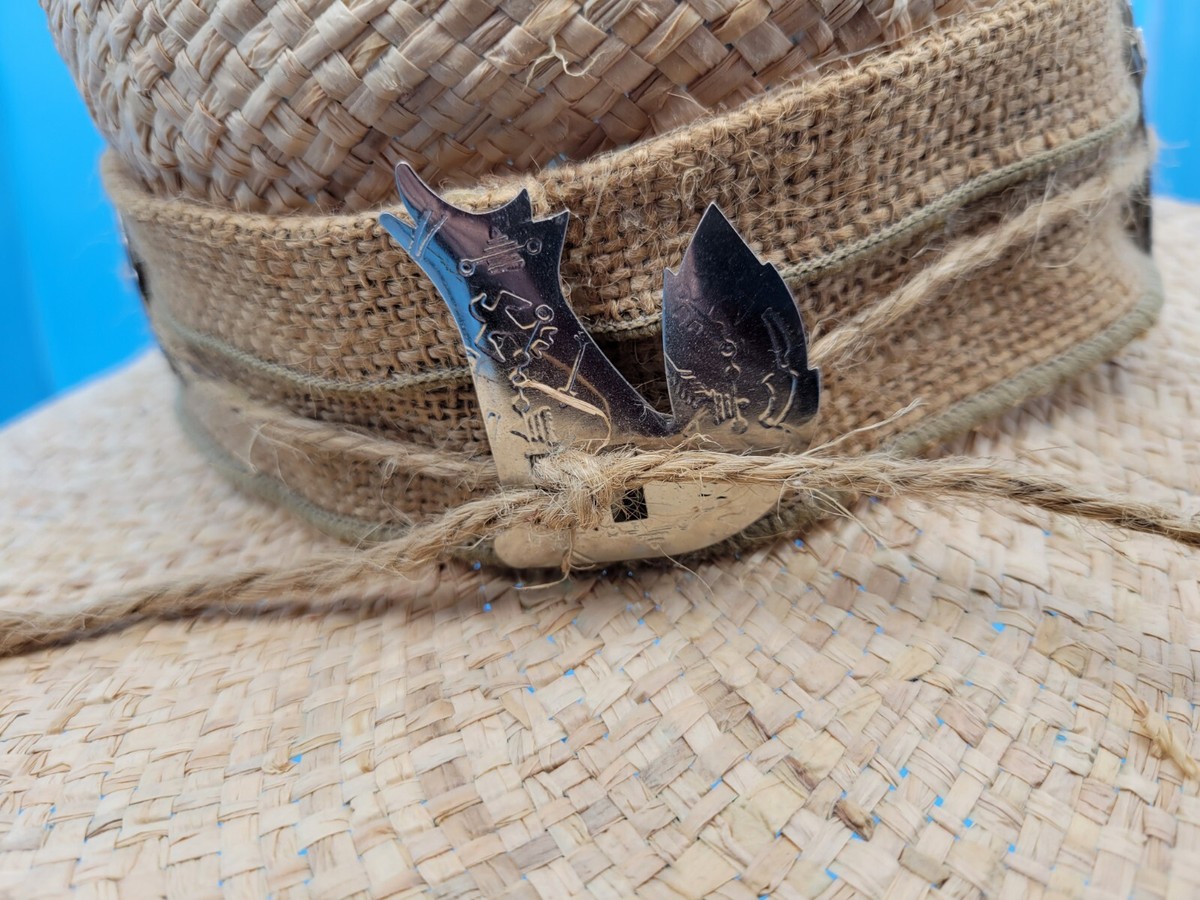 Vintage Toucan New York Collection Straw Hat With Silver  display picture 1