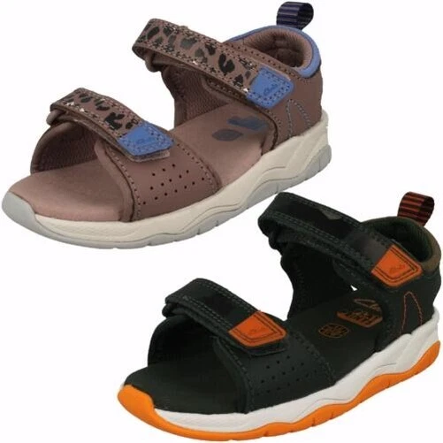 Sandali Clarks Big Cat In Pelle Per Bambini Con Stampa Clowder