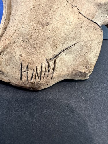 Ratón de cerámica Hindt Art con queso grandes ojos tristes 6”T de colección - Imagen 5 de 7