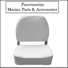 Deluxe Marine Folding Helm Seat White