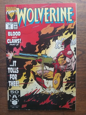 Wolverine Comic  #36 Lady Deathstrike Larry Hama Marc Silverstri 1991 Marvel