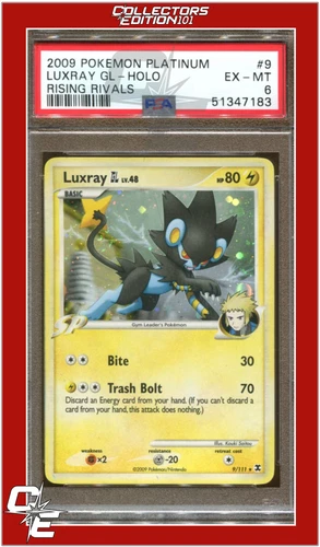 Rising Rivals 9 Luxray GL Holo PSA 6 *SWIRL*