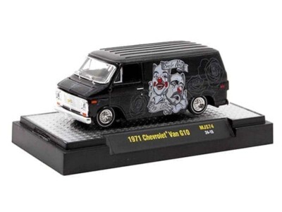 1971 Chevrolet Van Lowriders – Black 1:64 Scale Model - M2