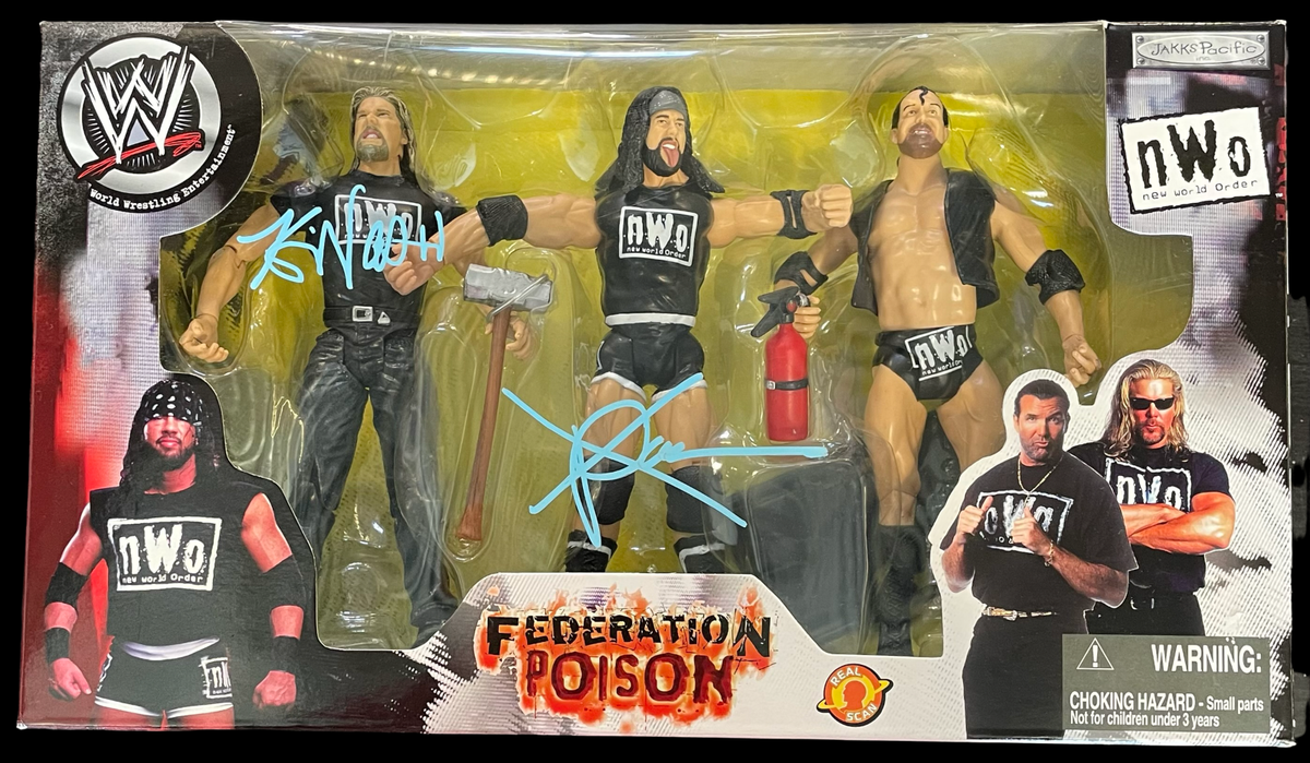 Kevin Nash & X-Pac Signed WWE Jakks Federation Poison NWO