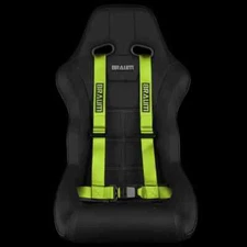 BRAUM Racing 4 Point 2" Strap Racing Single Harness - Lime Green - New