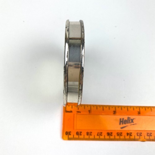 Vintage Large Tape Measure Great Seal of America E PLURIBUS UNUM Silver Plate - Picture 8 of 12